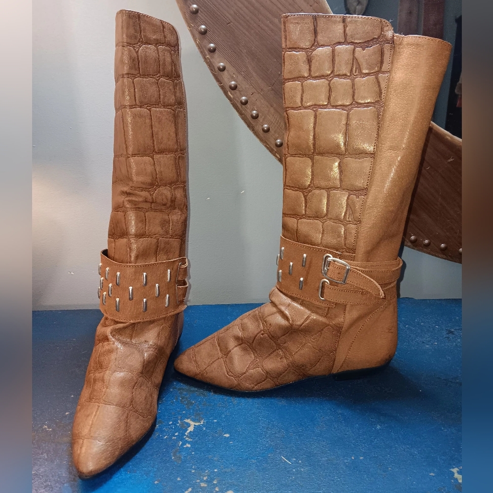 Taxi leather early 90s vintage boots